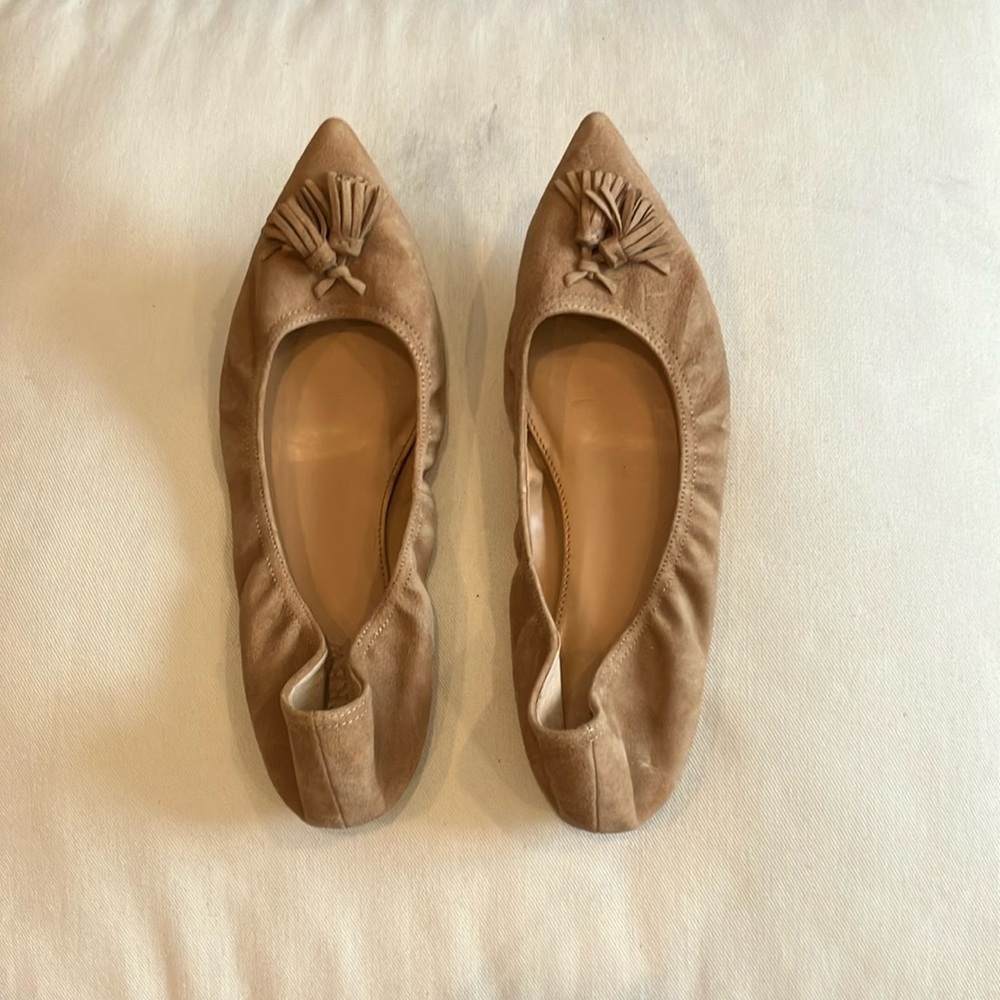 J. Crew light brown suede flats